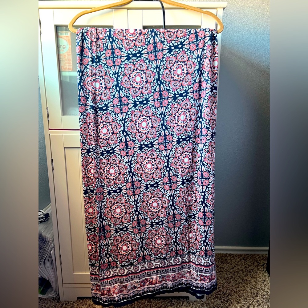 Printed maxi skirt